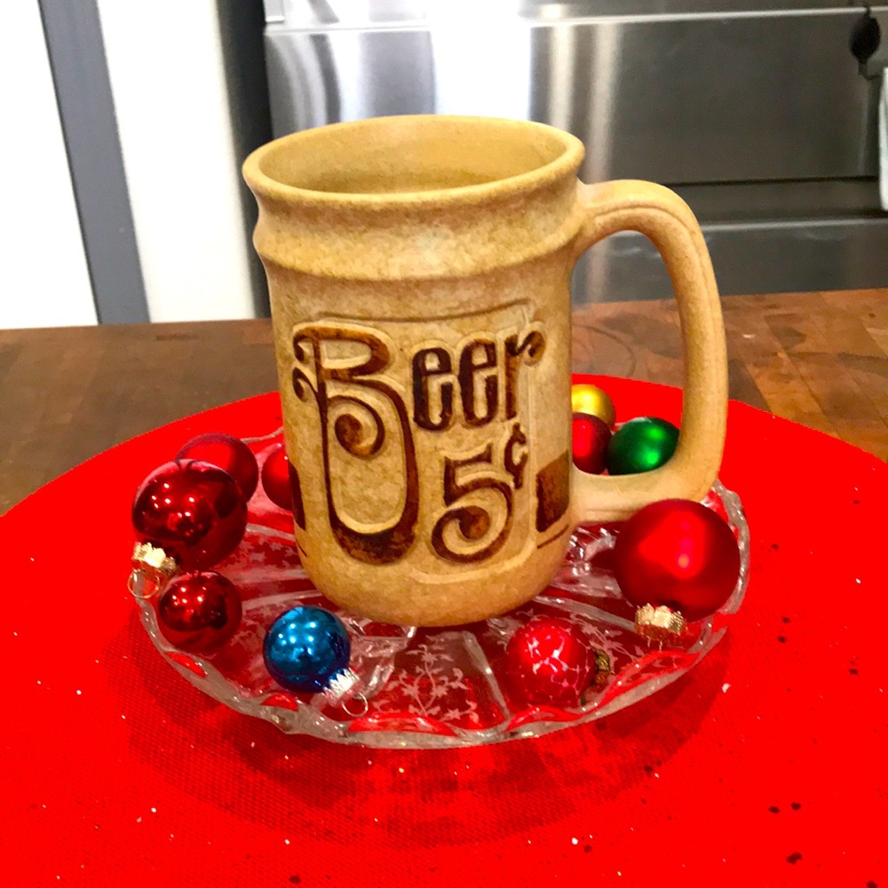Handsome, Stoneware Beer Stein.